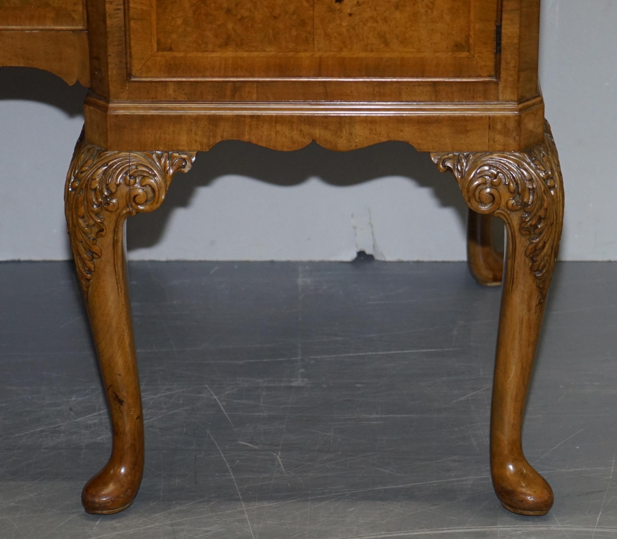 Burr Walnut Art Deco Denby & Spinks Leeds Breakfront Sideboard Part of a Suite For Sale 5