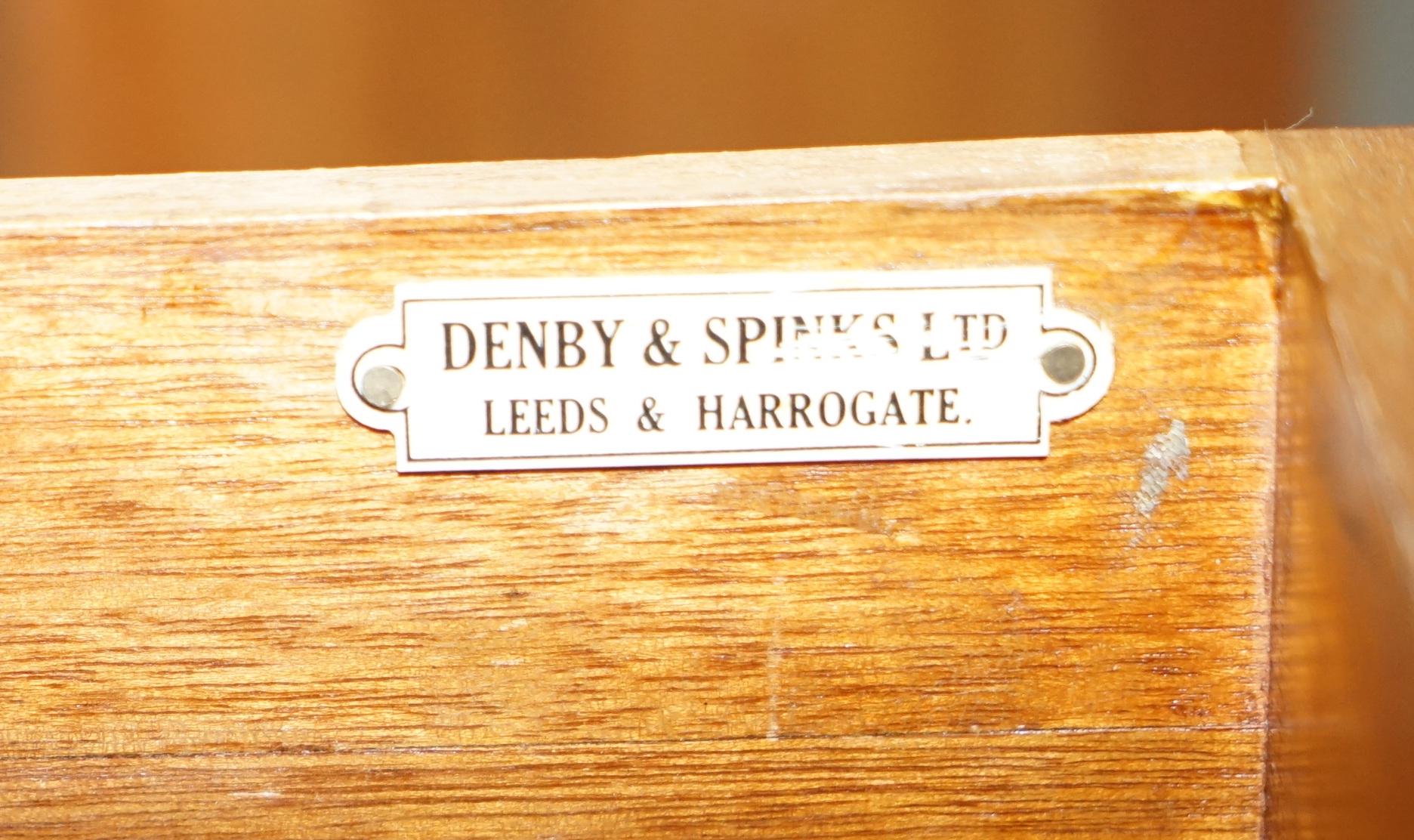 Denby & Spinks Leeds Breakfront Sideboard aus Nussbaumholz, Art déco, Teil einer Suite im Angebot 12