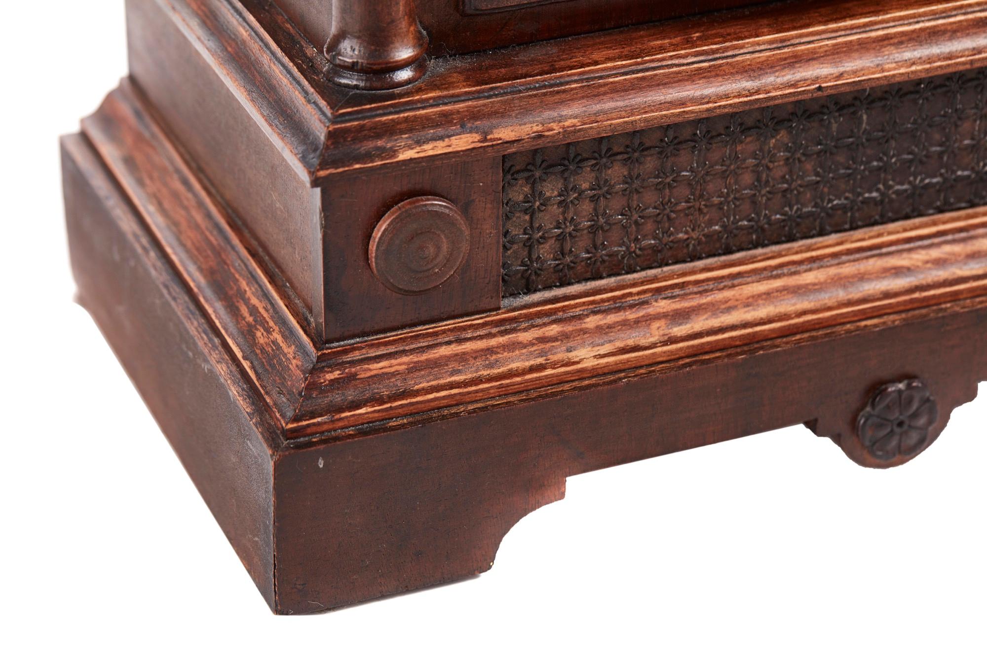 Other Antique Burr Walnut Bow Fronted Bedside Cabinet