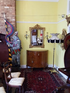 Burr Walnut Bow Fronted Cocktail Cabinet