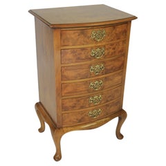 Burr Walnut bowfront 6 drawer chest circa 1930s