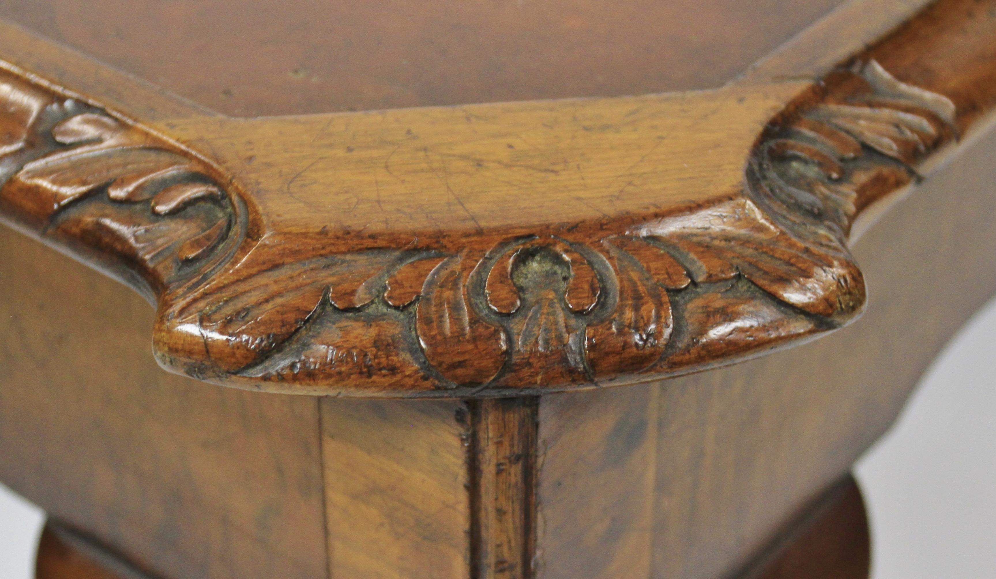 Burr Walnut & Carved Coffee table circa 1930s For Sale 4