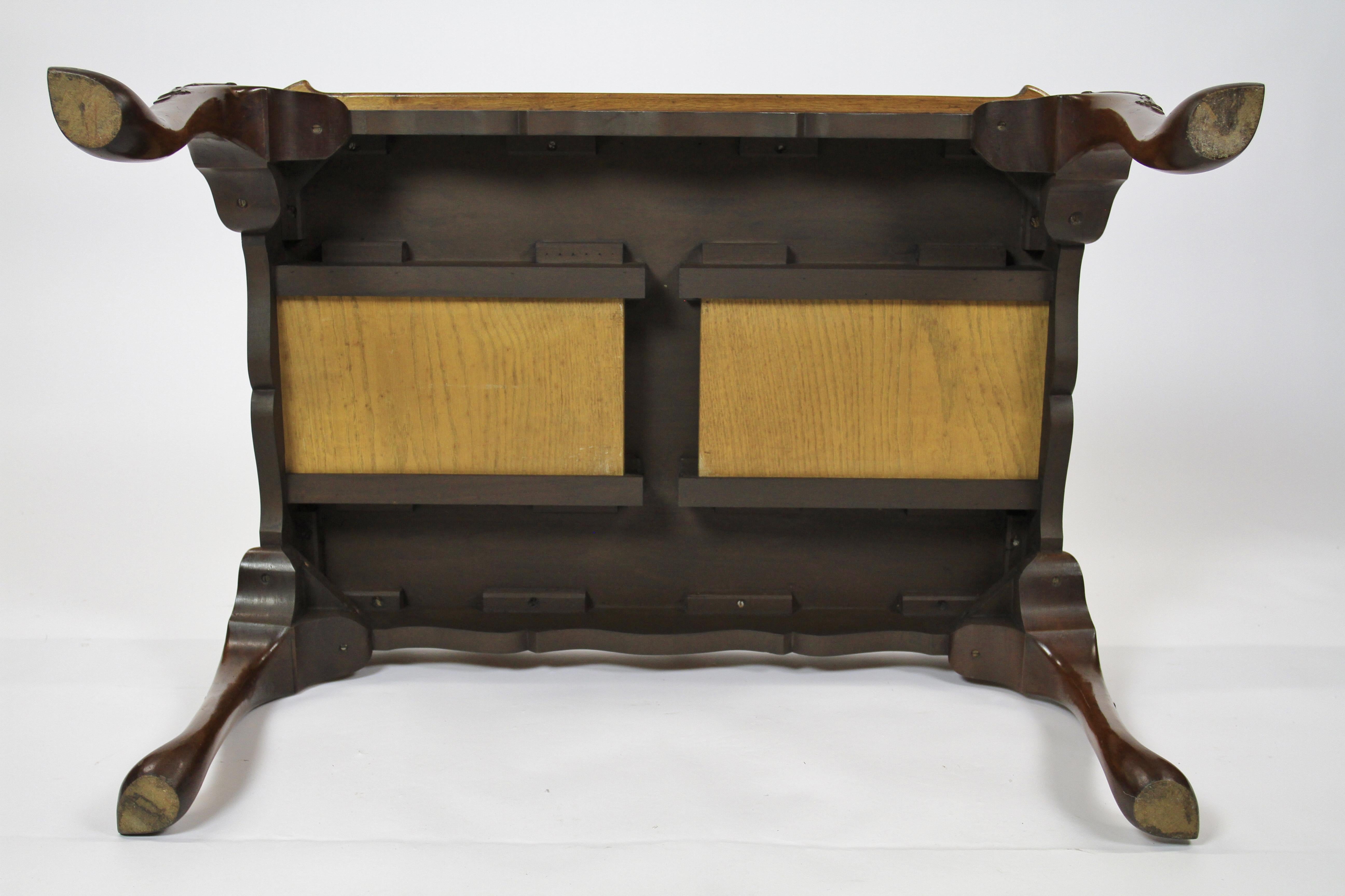 Burr Walnut & Carved Coffee table circa 1930s For Sale 2