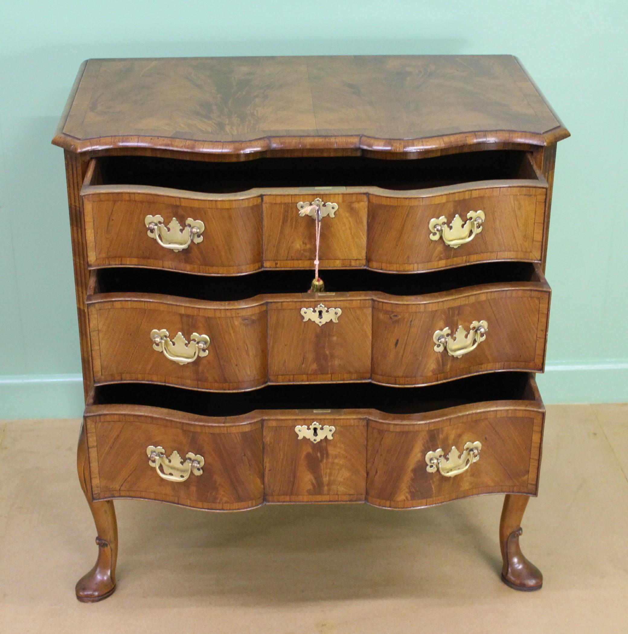Burr Walnut Chest by Charles Tozer of London For Sale 4
