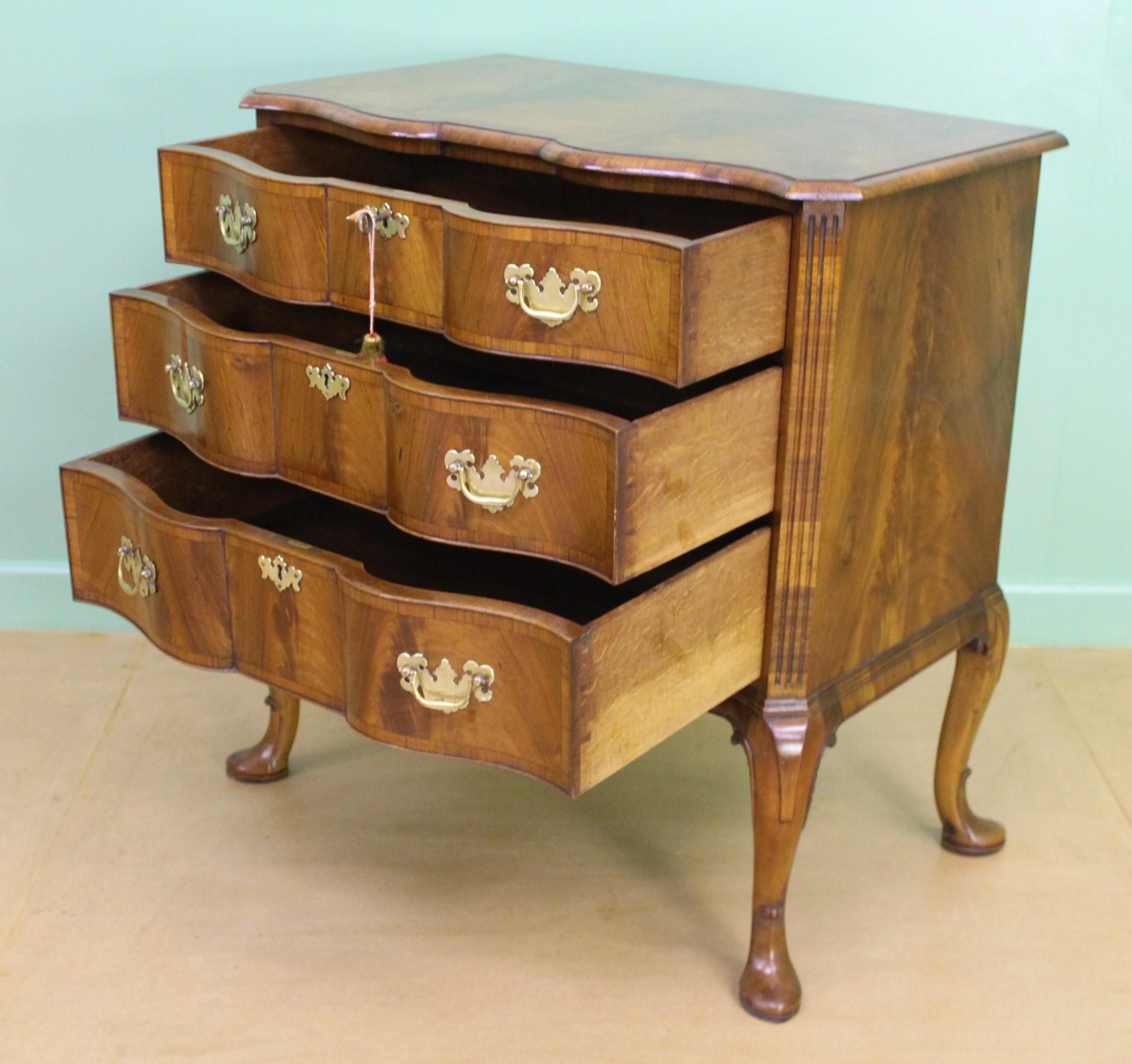 Burr Walnut Chest by Charles Tozer of London For Sale 8