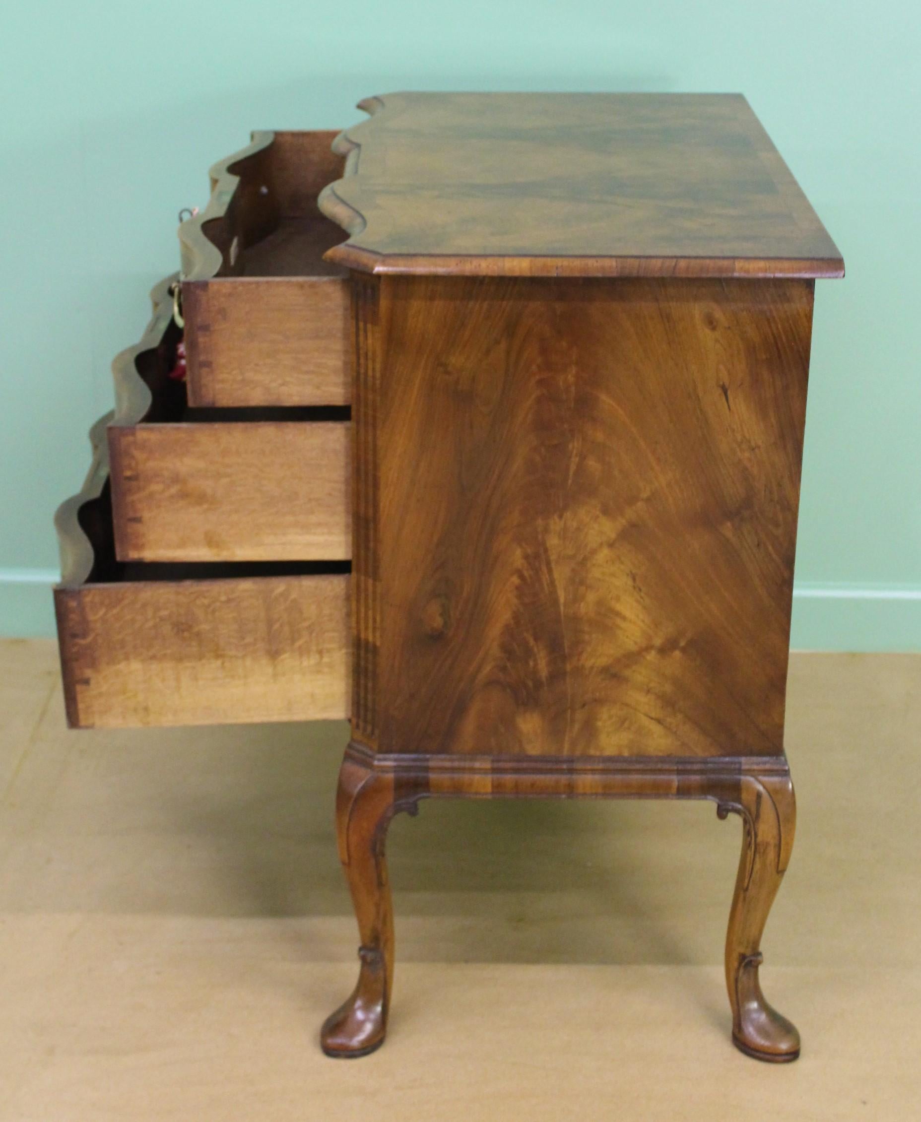 Burr Walnut Chest by Charles Tozer of London For Sale 9