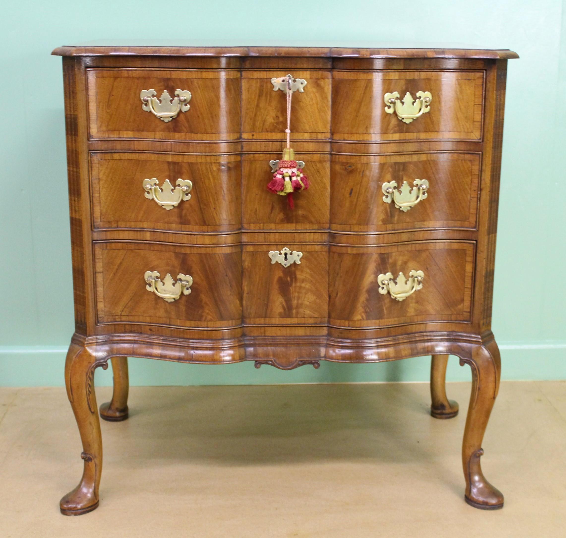 Queen Anne Burr Walnut Chest by Charles Tozer of London For Sale