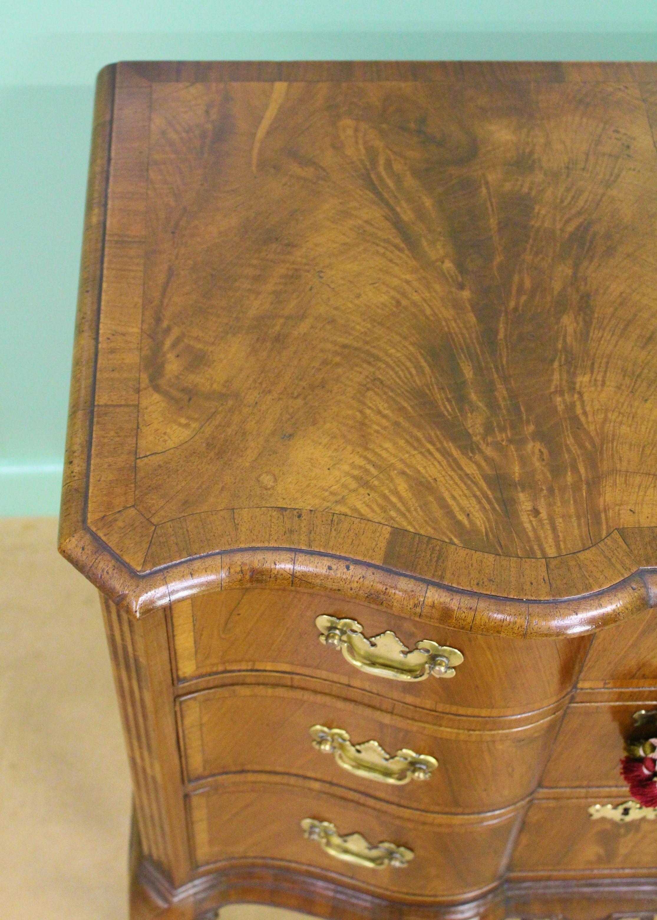 Burr Walnut Chest by Charles Tozer of London For Sale 1