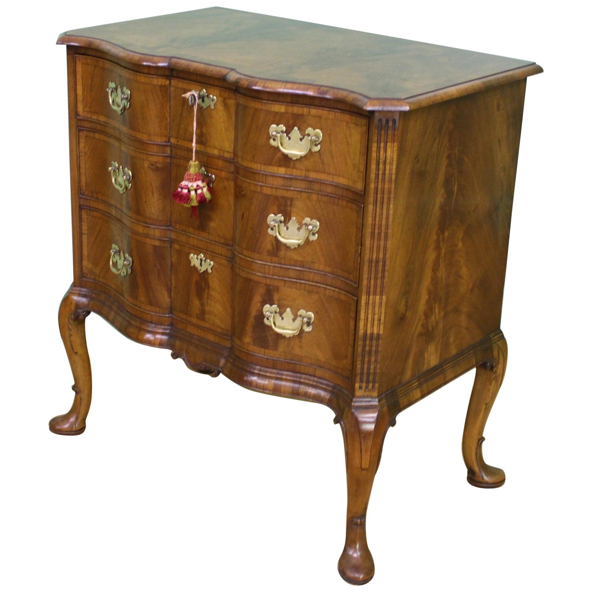 Burr Walnut Chest by Charles Tozer of London For Sale