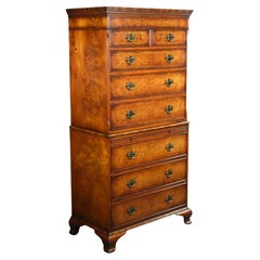 Burr Walnut Chest on Chest