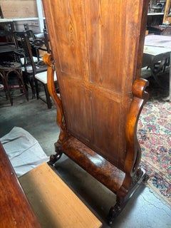 Burr Walnut Cheval Mirror