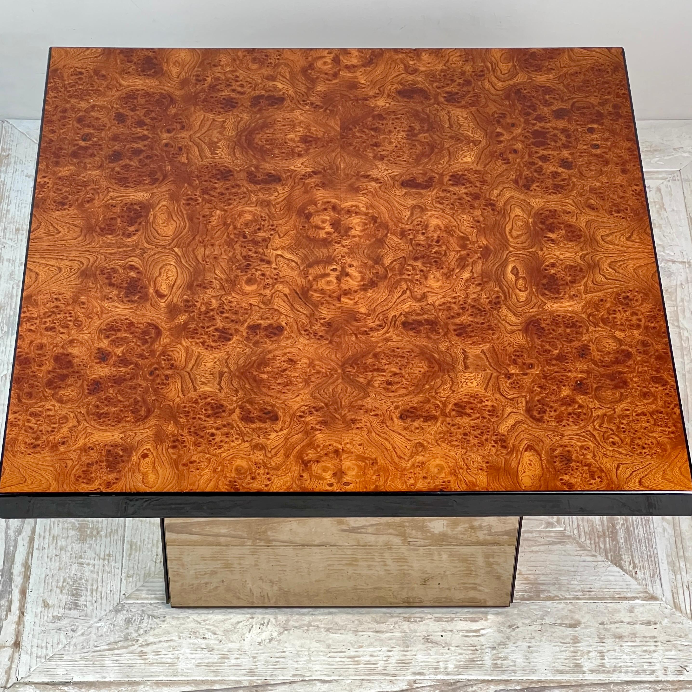 French Burr Walnut Coffee Or Side Table By Paul Michel For Roche Bobois