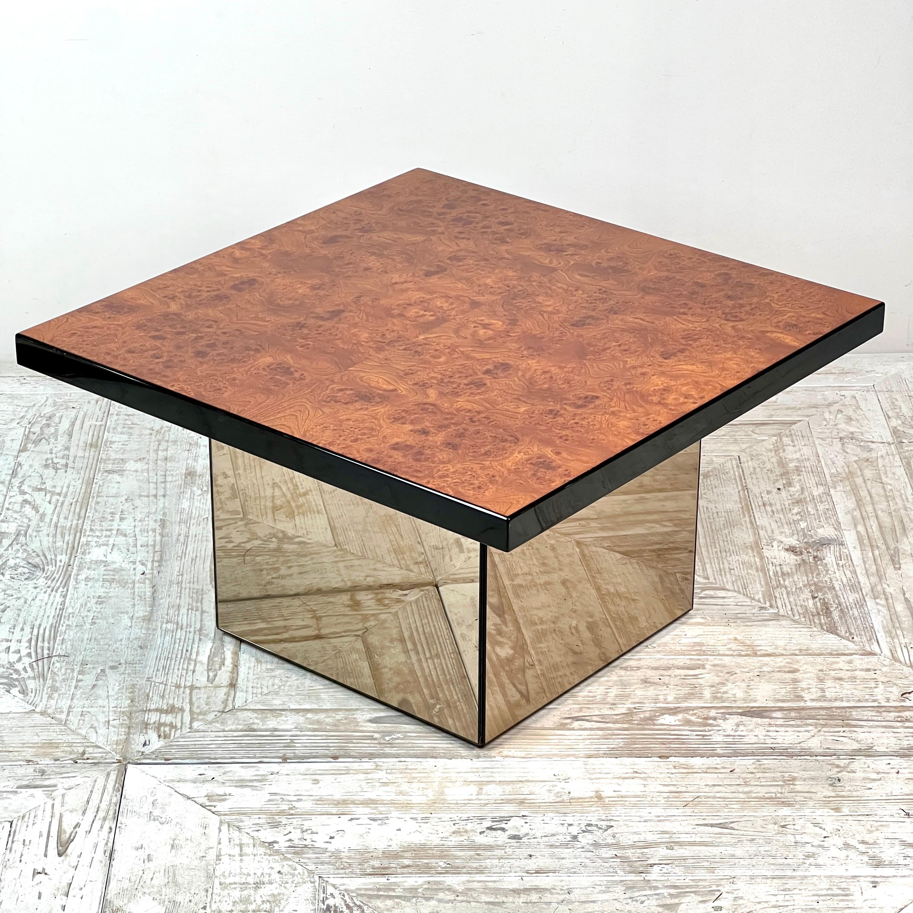 Late 20th Century Burr Walnut Coffee Or Side Table By Paul Michel For Roche Bobois