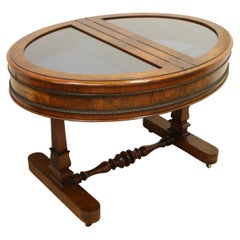 Burr Walnut Display Table or Bijouterie Table, circa 1830