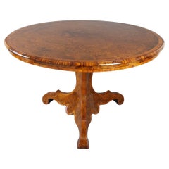 Burr Walnut Victorian Entrance Hall Table 19th century
