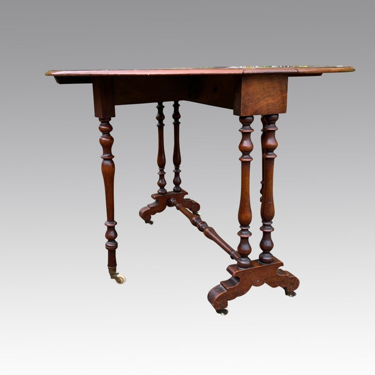 Burr Walnut Oval Sutherland Table For Sale at 1stDibs