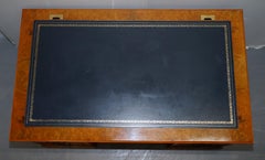 Burr Walnut Partner Desk Specially Designed to Hide & House Computer Equipment