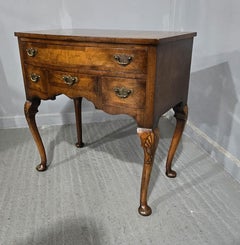 Burr Walnut Queen Anne Low Boy