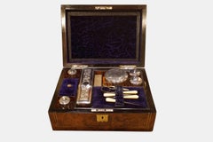 Burr Walnut Vanity Box, circa 1860