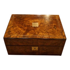Burr Walnut Vanity Box, circa 1860 Burr Walnut Vanity Box, circa 1860