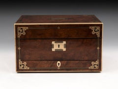 Burr Walnut Vanity Box W H Tooke Liverpool