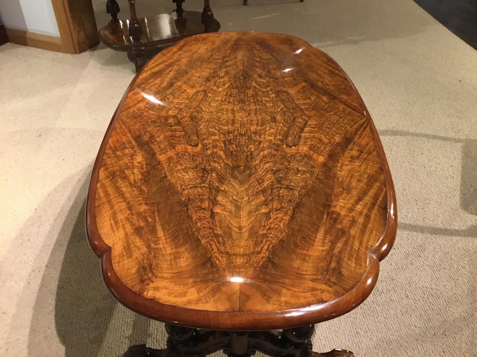  Burr Walnut Victorian Period Antique Coffee Table 3