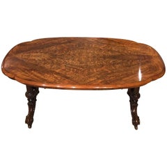  Burr Walnut Victorian Period Antique Coffee Table