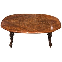Burr Walnut Victorian Period Antique Coffee Table