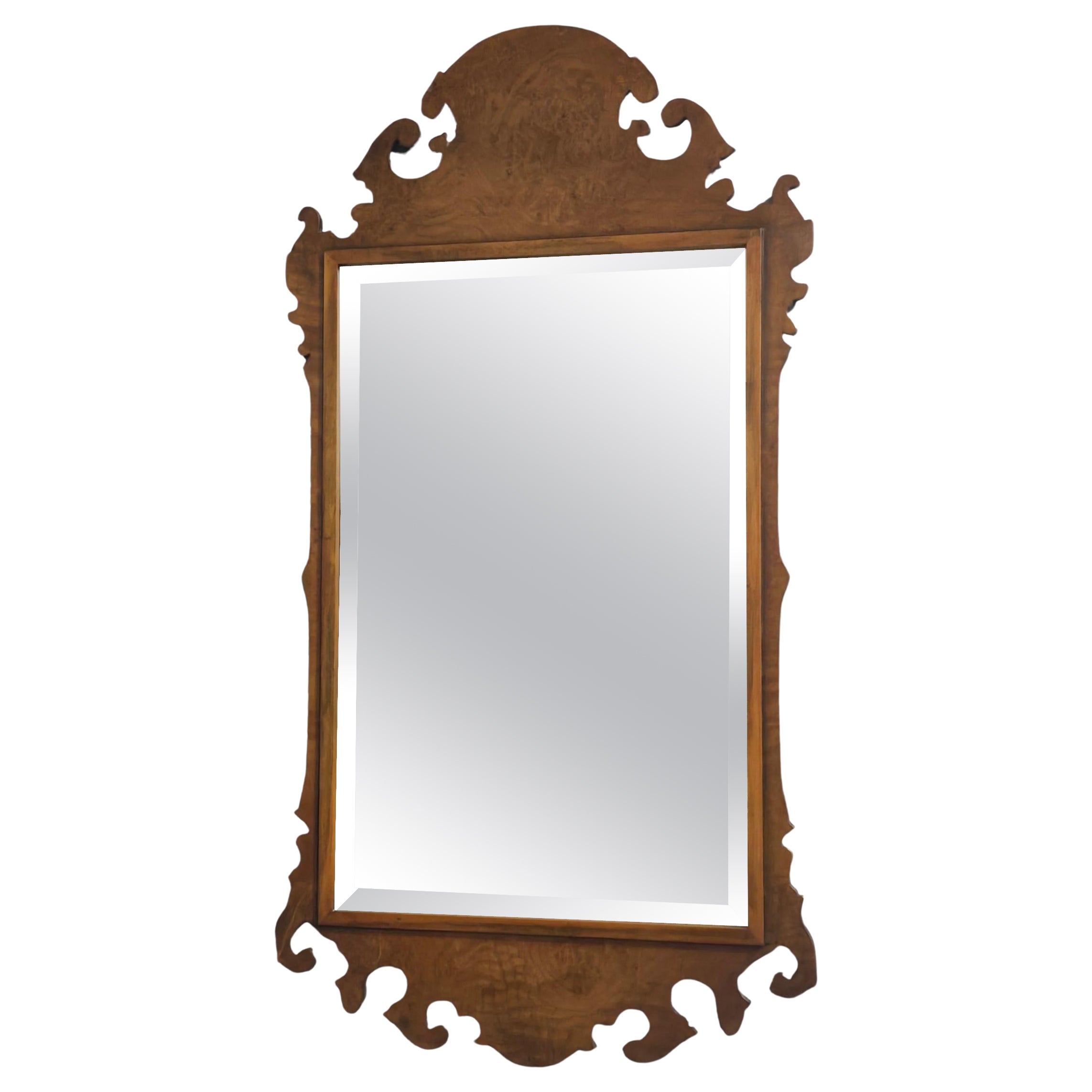 Burr Walnut Wall Mirror For Sale