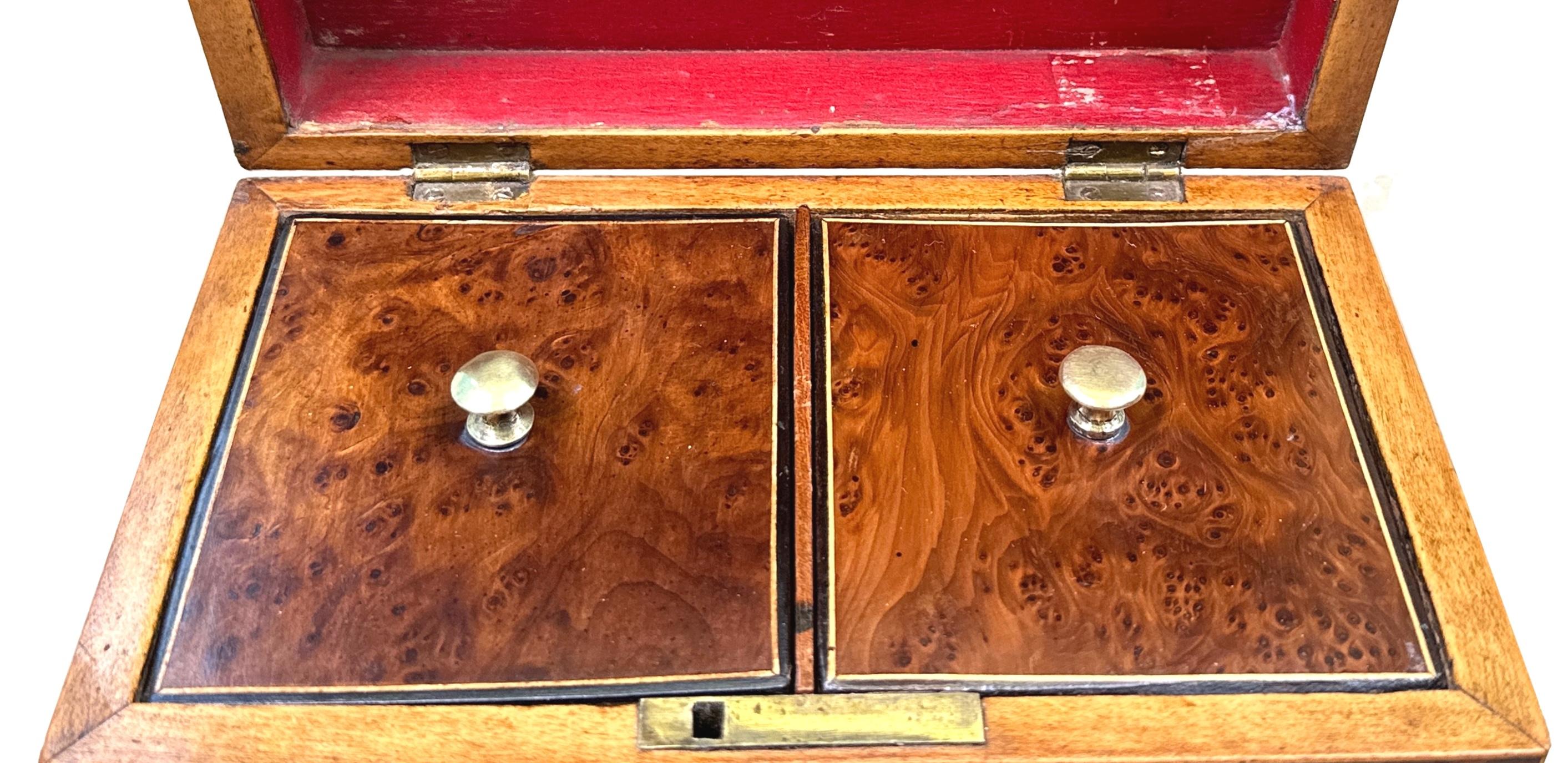 Porta tè in radica del XIX secolo in vendita 1