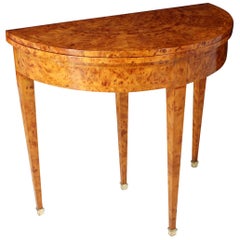 Burr Yew Georgian Style Card Table