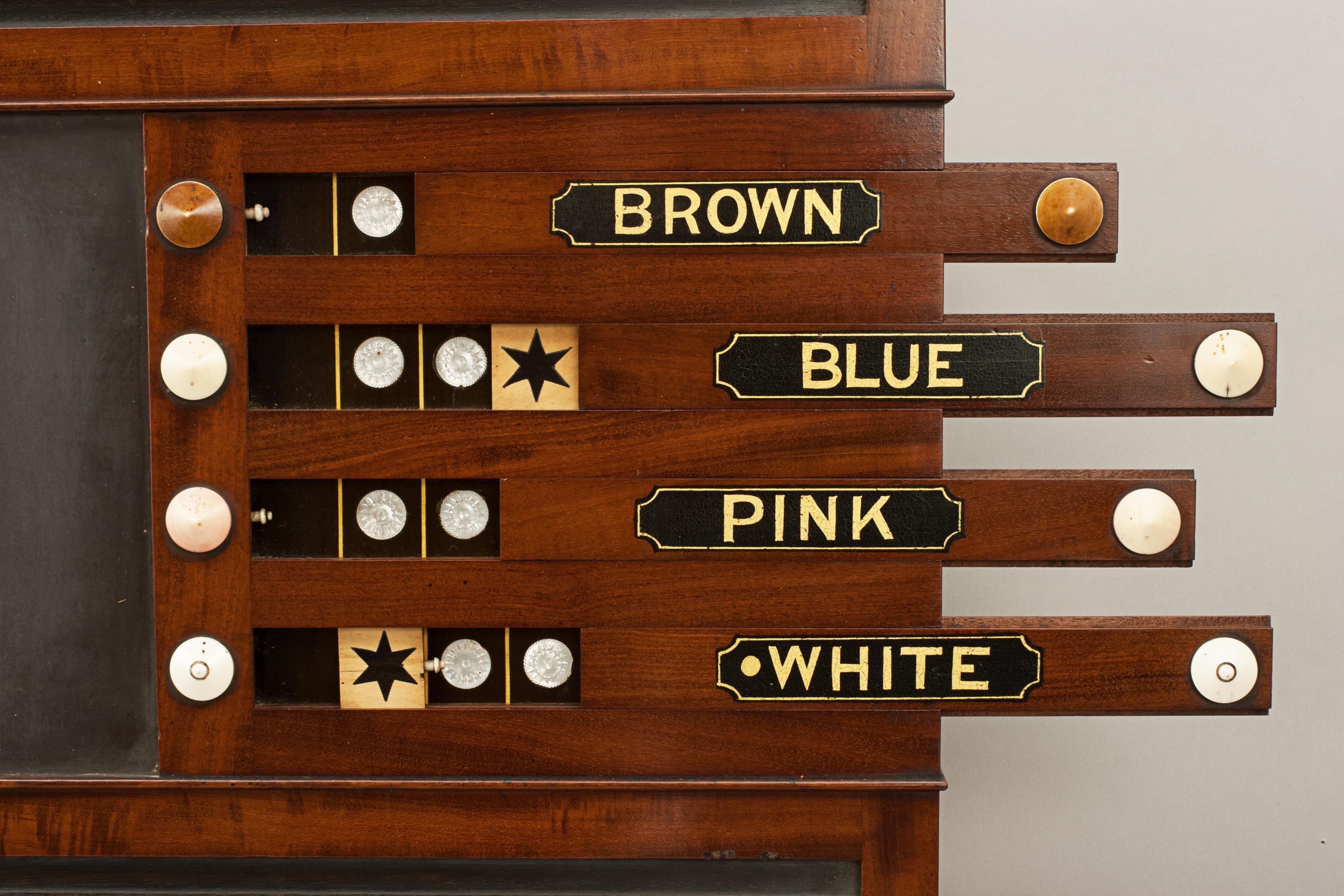 Burroughes & Watts Snooker Score Board With Life Pool and Ball Compartment Cabin 4