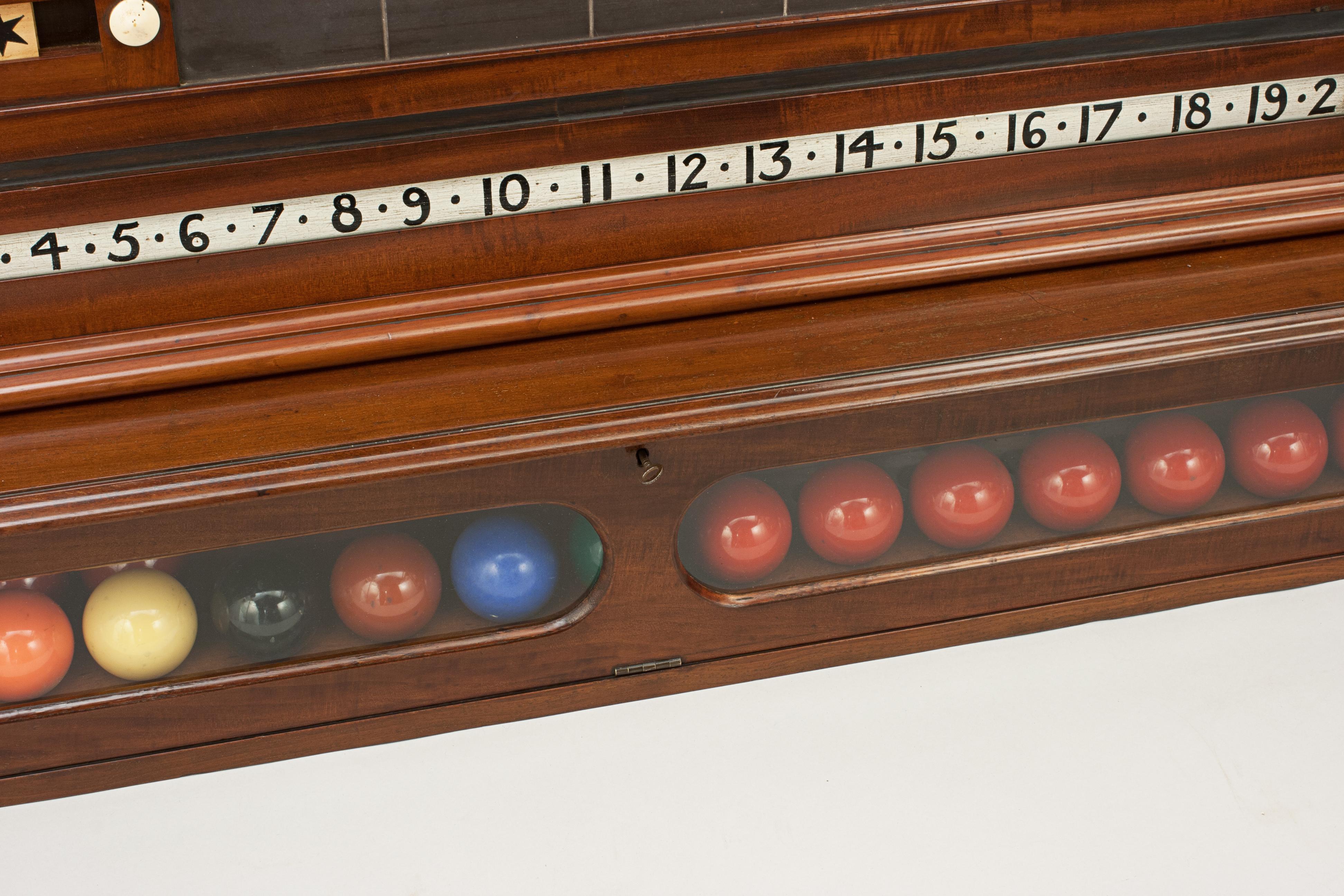 Burroughes & Watts Snooker Score Board With Life Pool and Ball Compartment Cabin 8