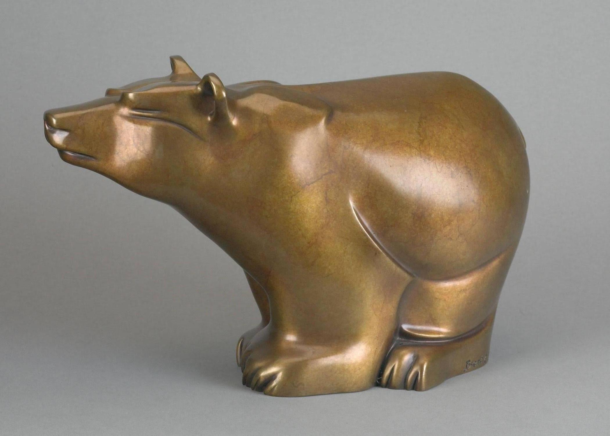 Burt Brent Figurative Sculpture - Brown Bear, 4/30