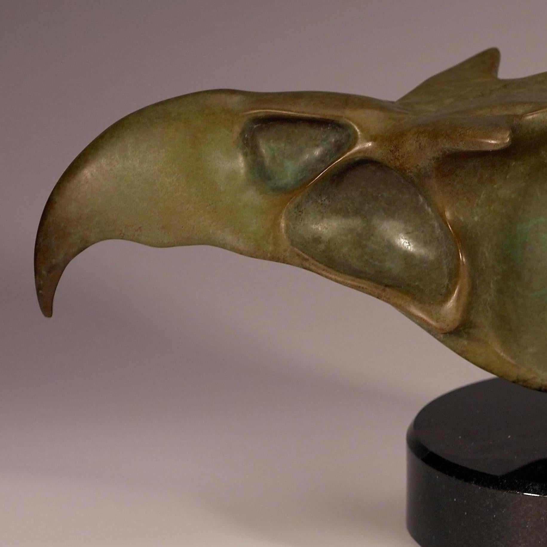 Eagle Skull, 1/30 - Gold Figurative Sculpture by Burt Brent
