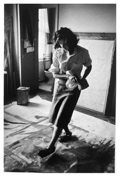 Vintage Helen Frankenthaler, Painter New York City, Photograph of Woman Artist in 1950s