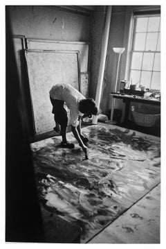 Helen Frankenthaler, Painter in the Studio, Photograph of Woman Artist 1950s