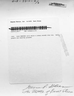 Beat Couple, 1950s, Gelatin Silver Print of Jack Kerouac, Estate Signed