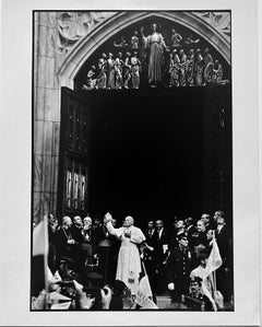 Pope John Paul II, Black and White Photograph at St Patrick's Cathedral New York