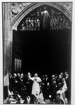 Pope John Paul II, Black and White Photograph at St Patrick's Cathedral New York