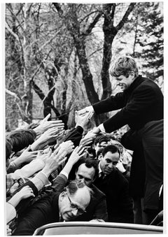 Robert Kennedy (RFK) Campaign Trail, Black and White Portrait Photography 1960s