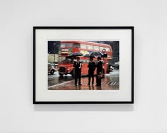 Three Gentlemen Wait for a Bus, London, England
