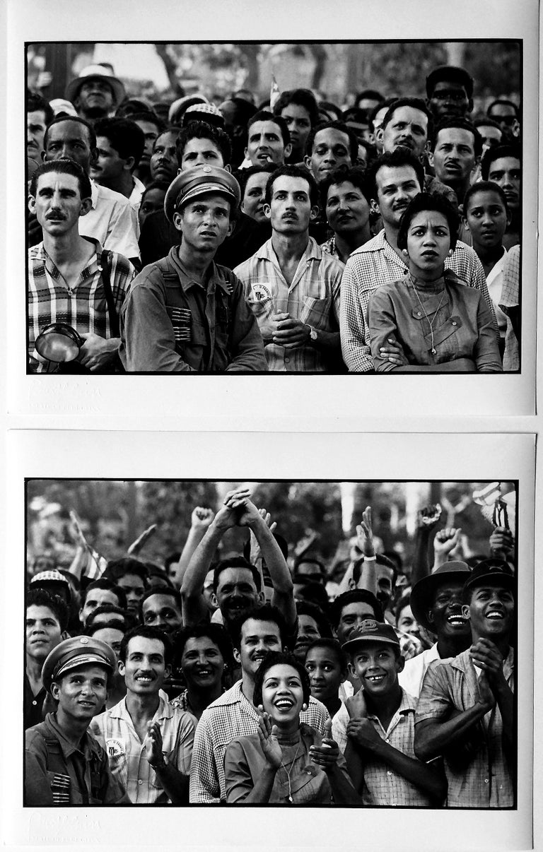 Waiting for Fidel Castro, Havanna, Fotografien von Kuba, 1950er Jahre (Black Black and White Photograph) von Burt Glinn