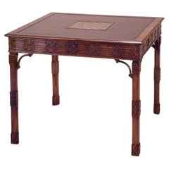 Burton-Ching 19th C Style Chippendale Mahogany Game Table