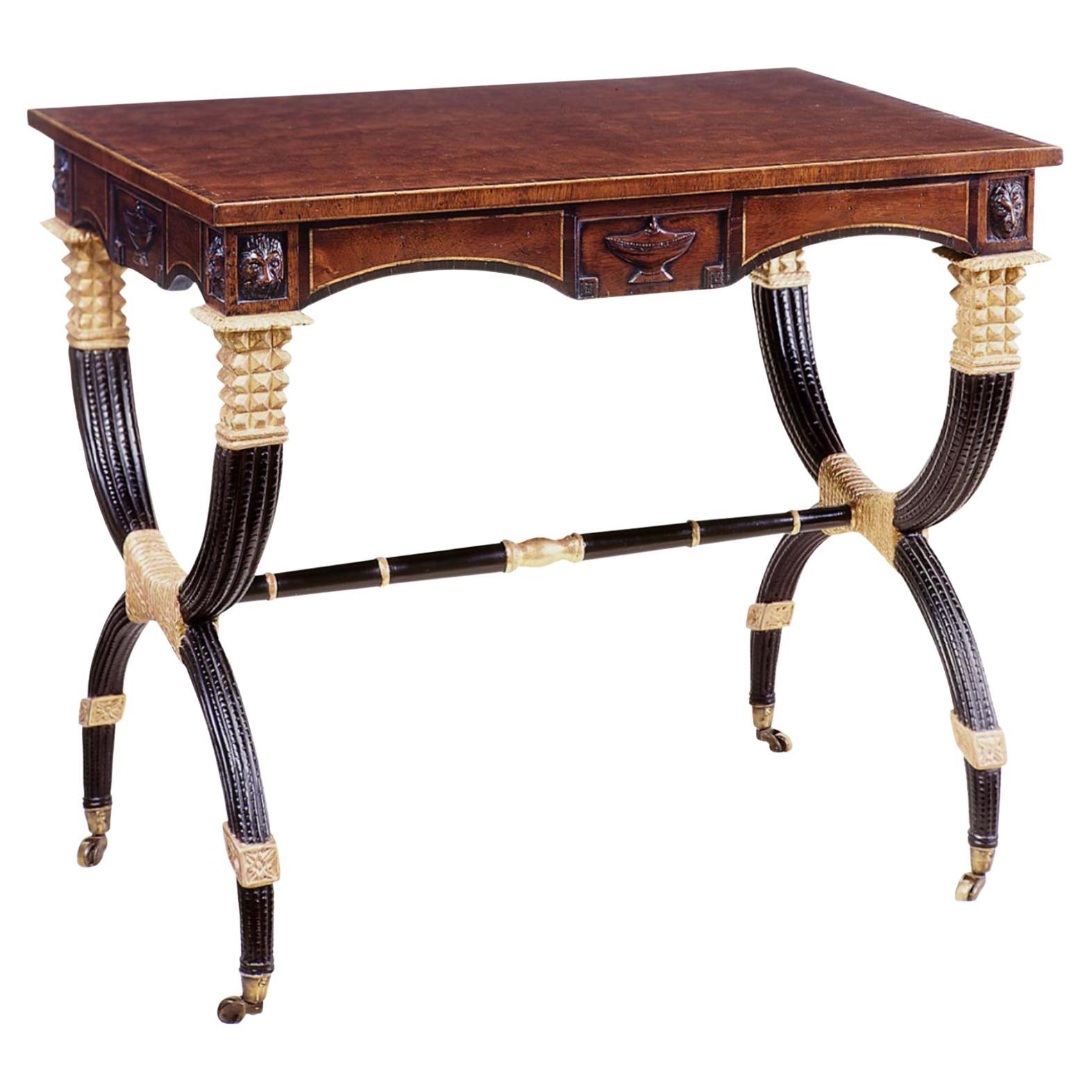 Burton-Ching 19th C Style Regency English Empire Sofa or Console Table