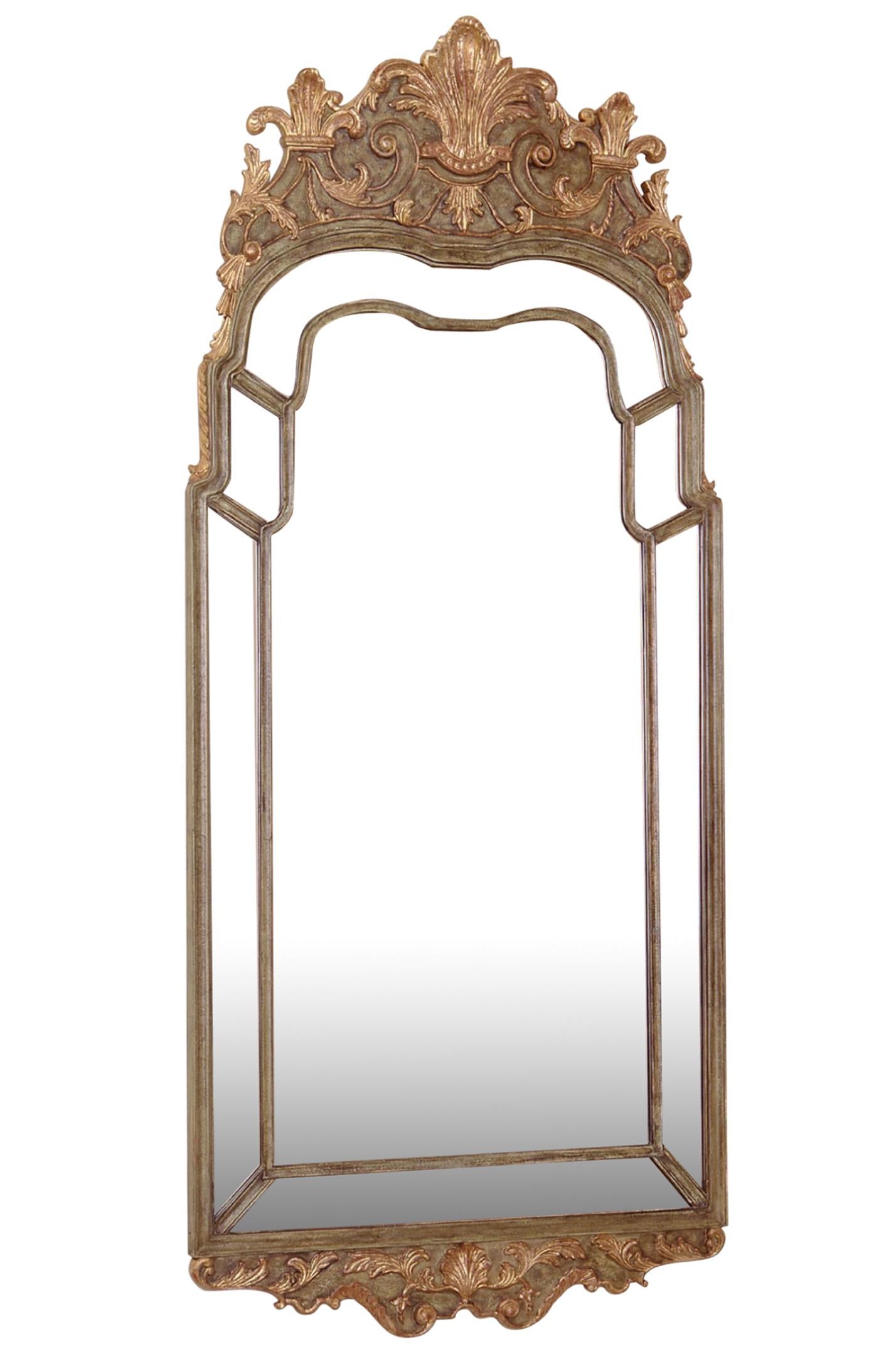 American Burton-Ching Early 19th C Style Regency Giltwood Mirror For Sale