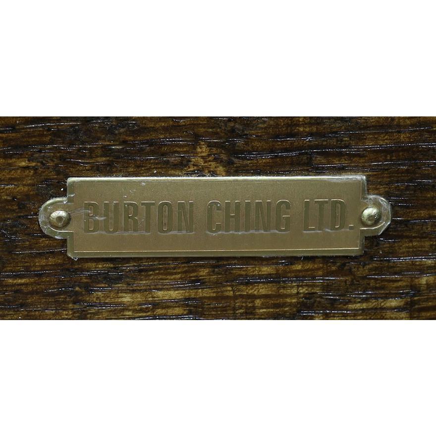 Burton Ching Federal Style Mahogany Leather Top Drum 