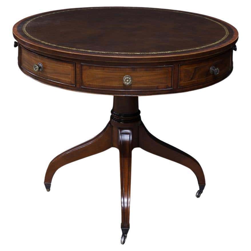Mid20th Century American Imperial Mahogany Drum Table at 1stDibs