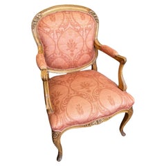 Burton-Ching Louis XV Style Birch Arm Chair