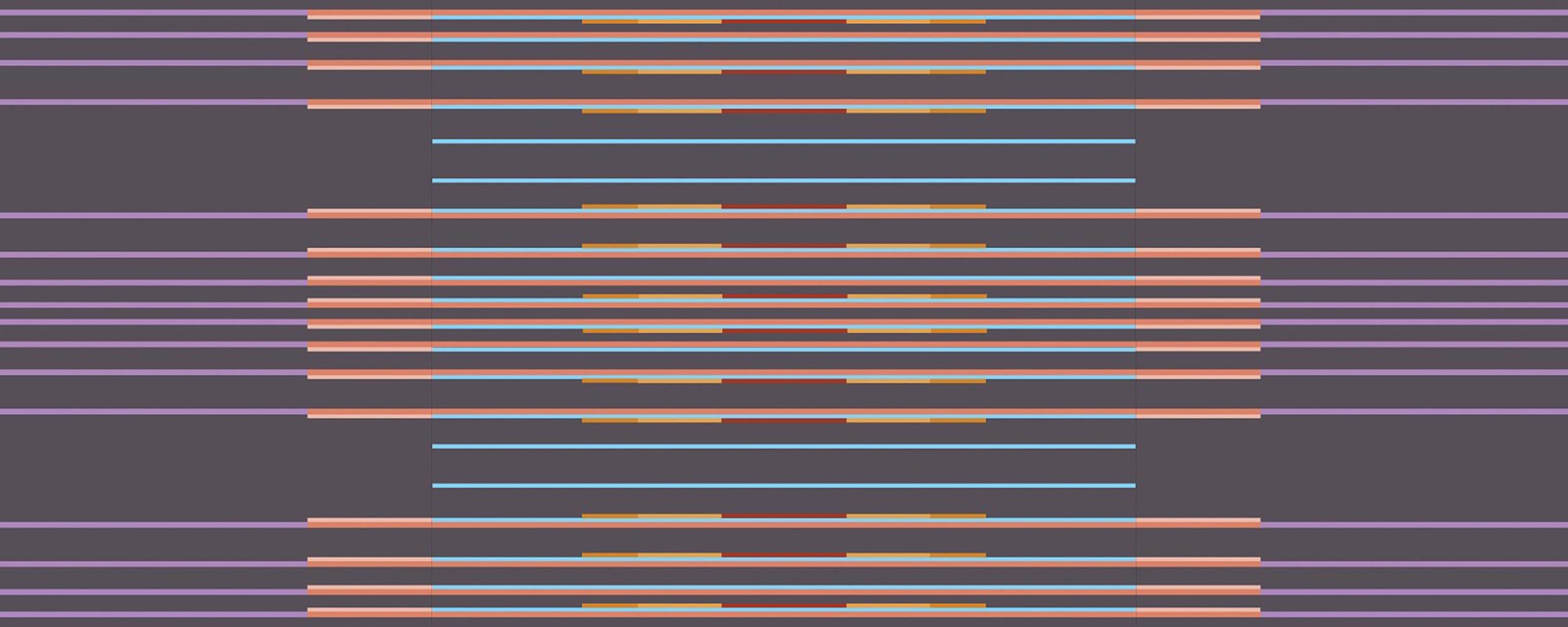 Chorale 1 Triptychon - kühne, geometrische Abstraktion, modernistisch, Acryl auf Leinwand – Painting von Burton Kramer